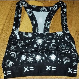 TomboyX Black and White Celestial Print Bra